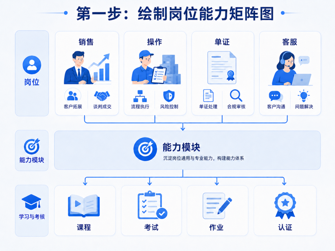绘制岗位能力矩阵图